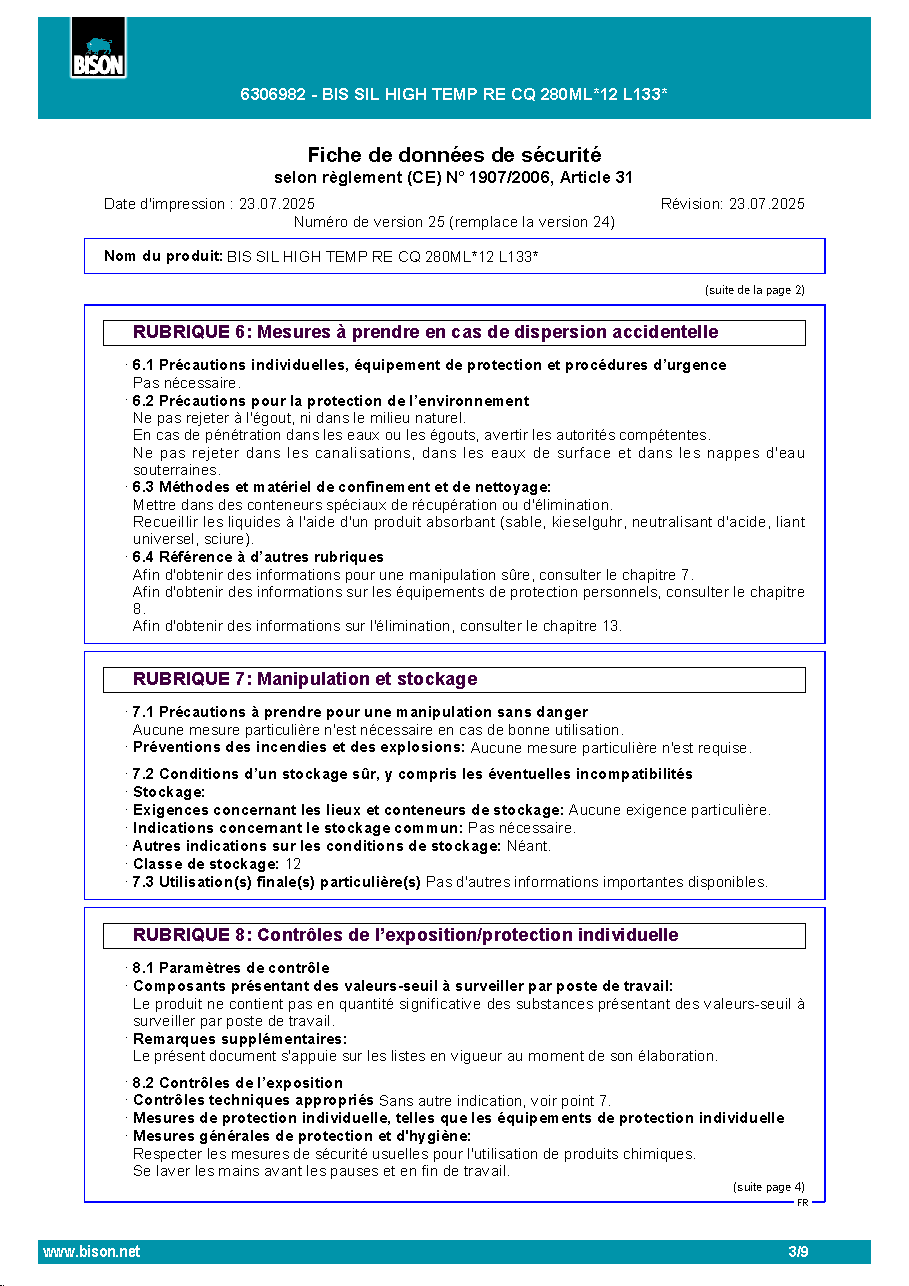 Fiche technique fournisseur