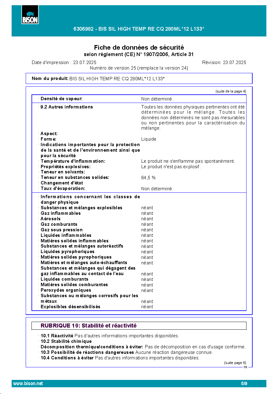 Fiche technique fournisseur