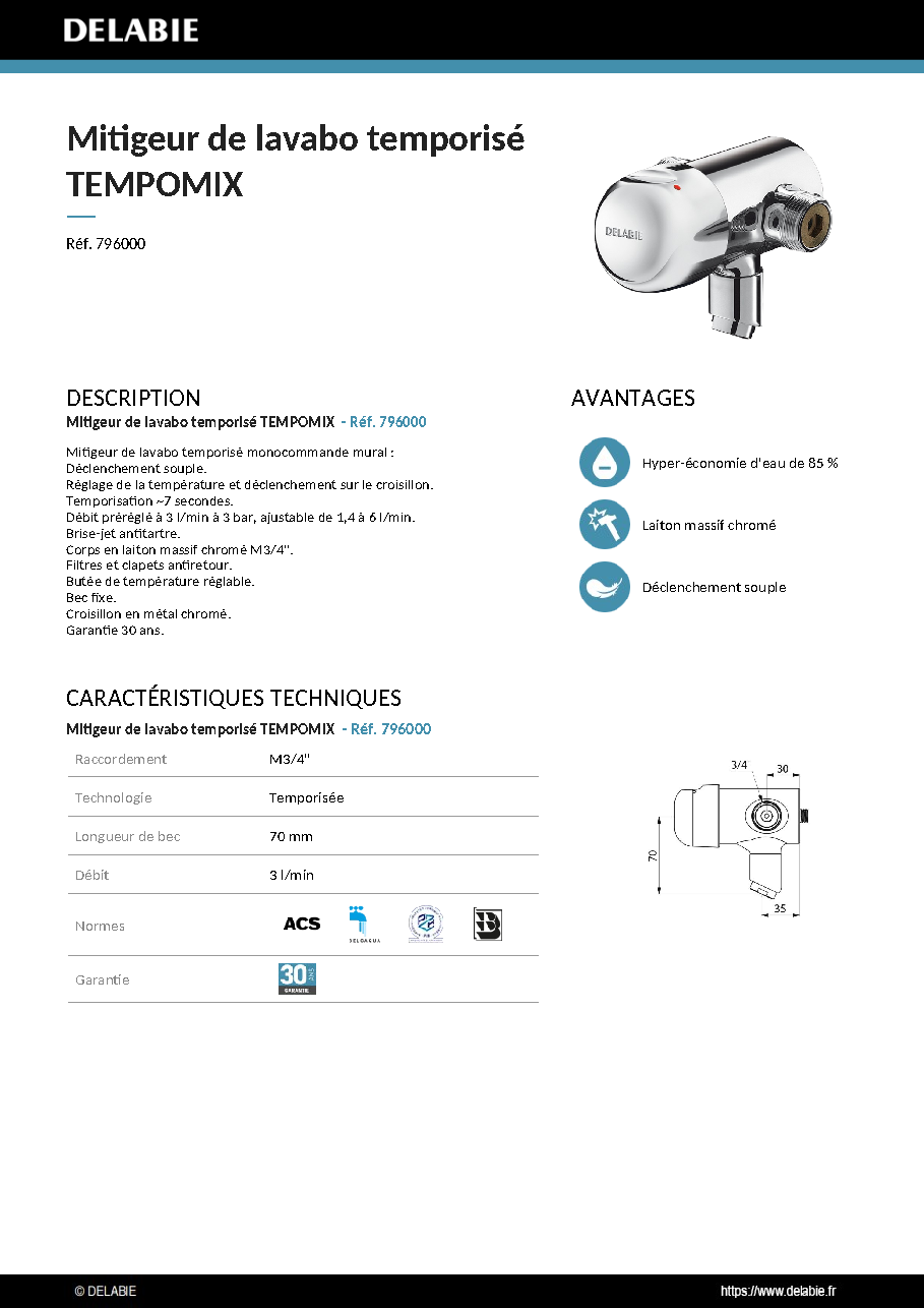 Fiche technique fournisseur