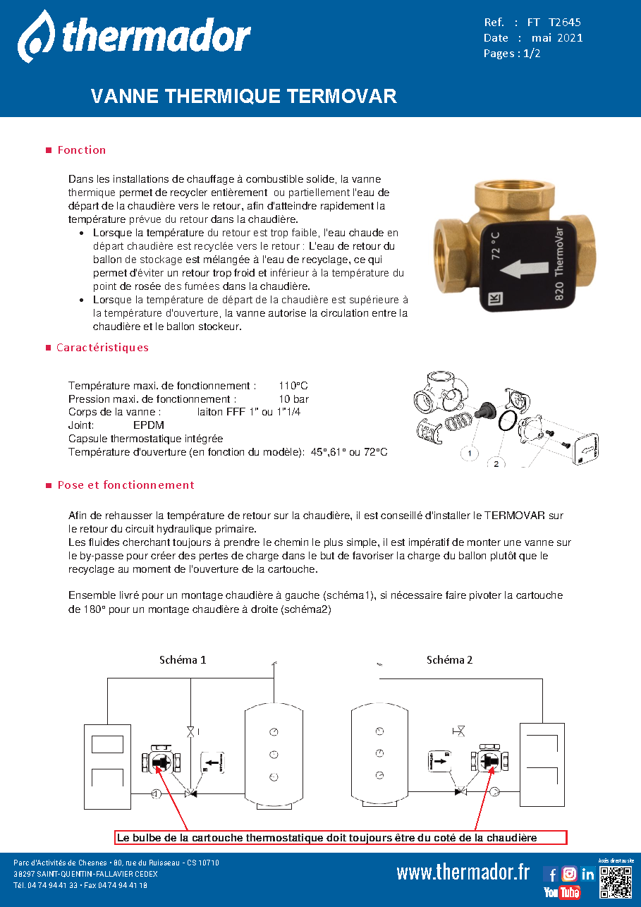 Fiche technique fournisseur