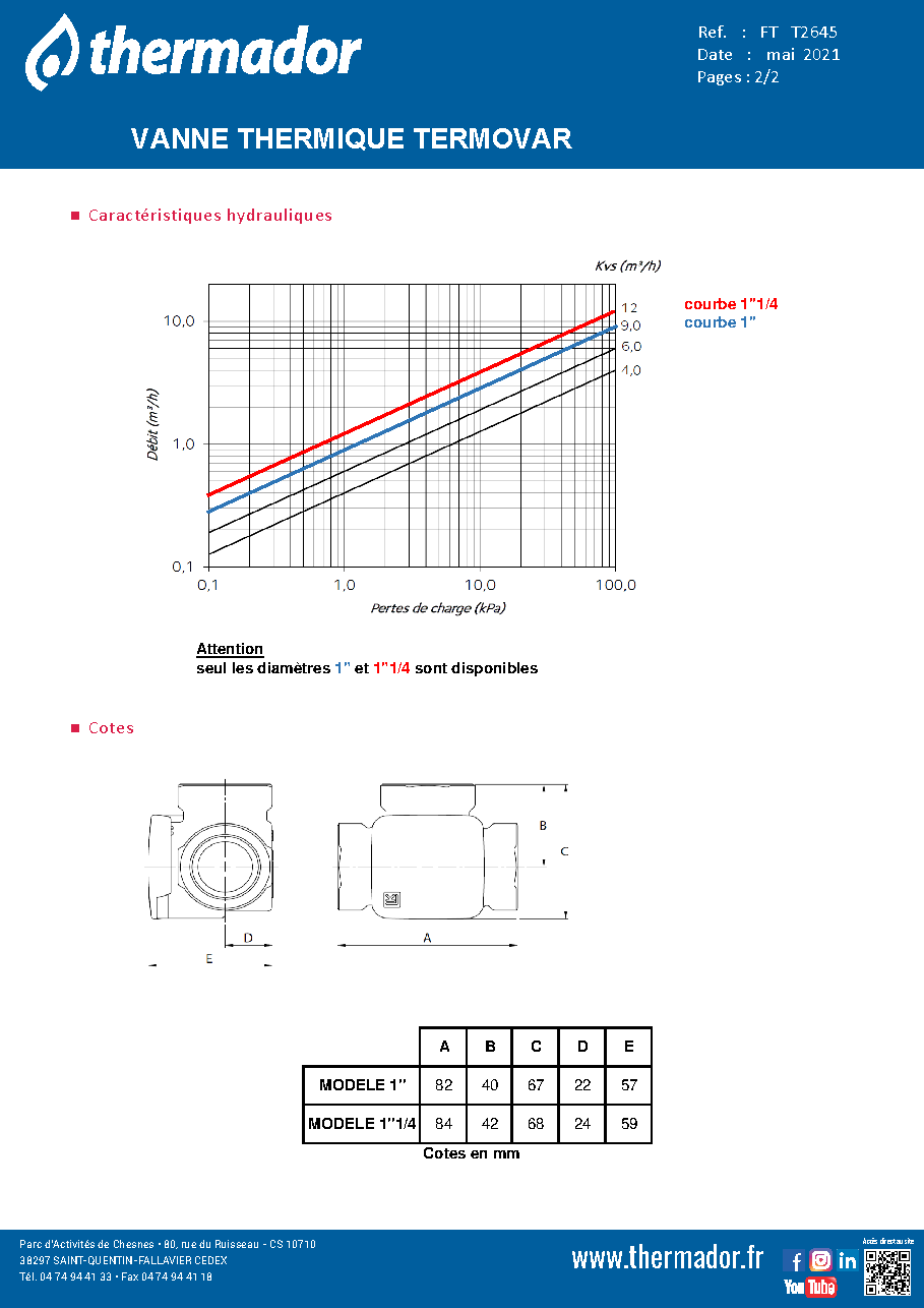 Fiche technique fournisseur