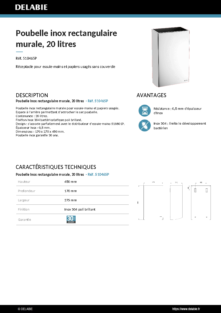 Fiche technique fournisseur