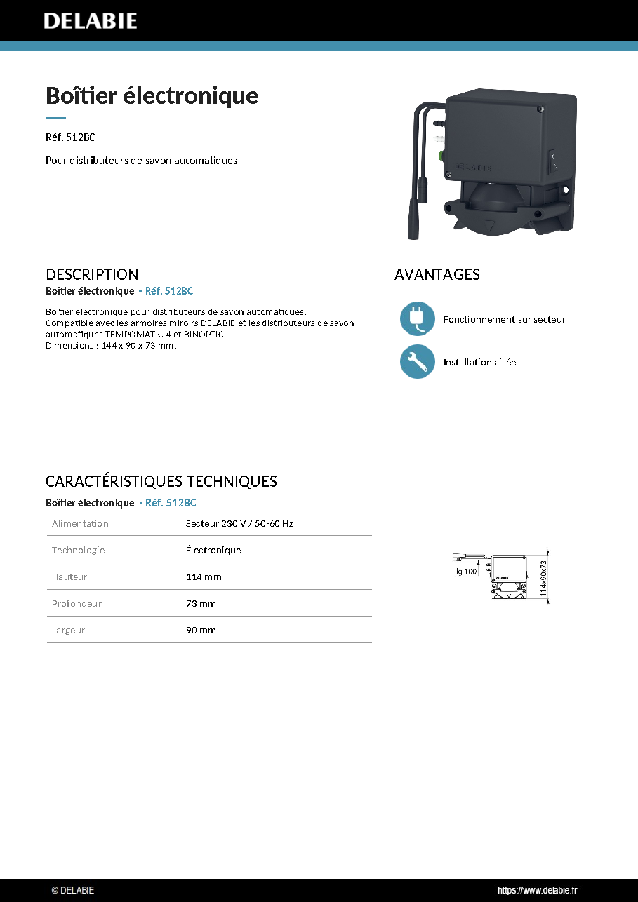 Fiche technique fournisseur