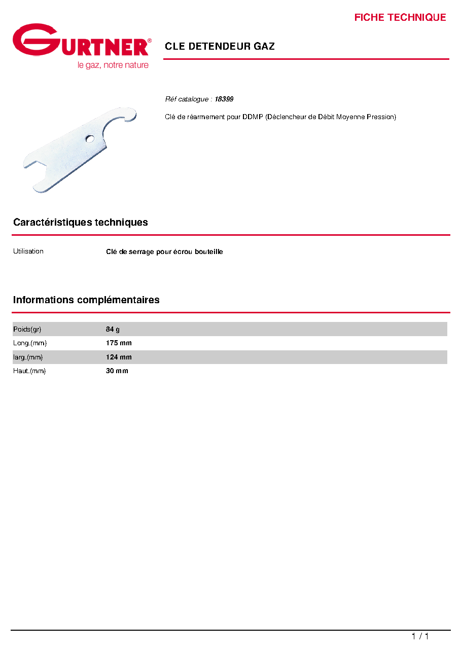 Fiche technique fournisseur