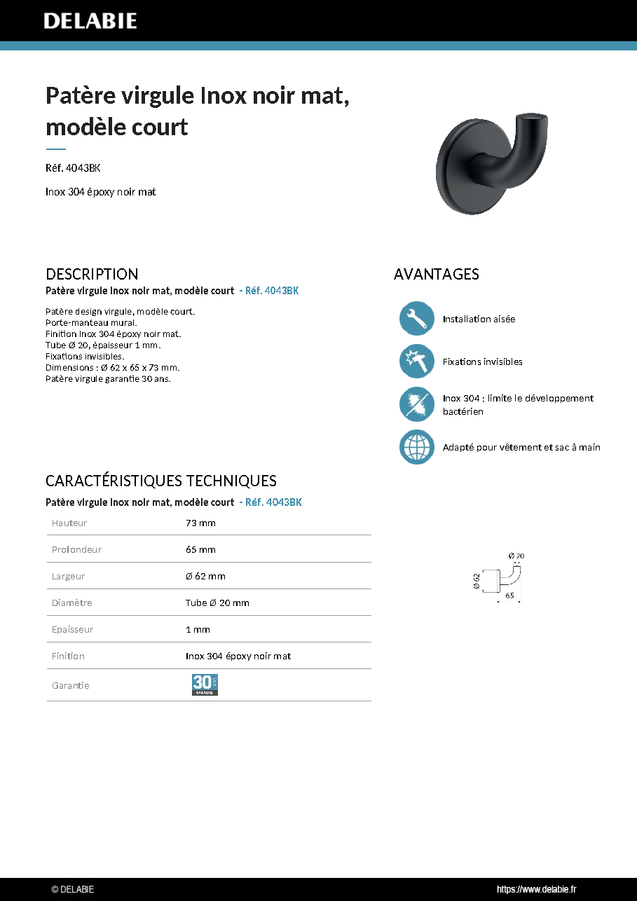 Fiche technique fournisseur