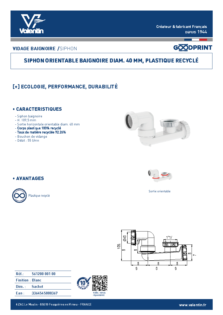 Fiche technique fournisseur