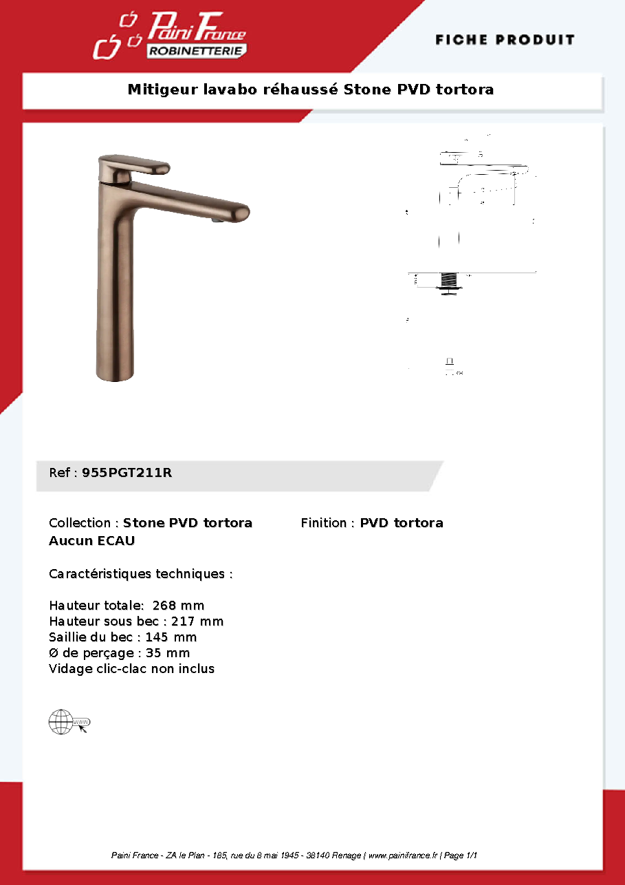 Fiche technique fournisseur