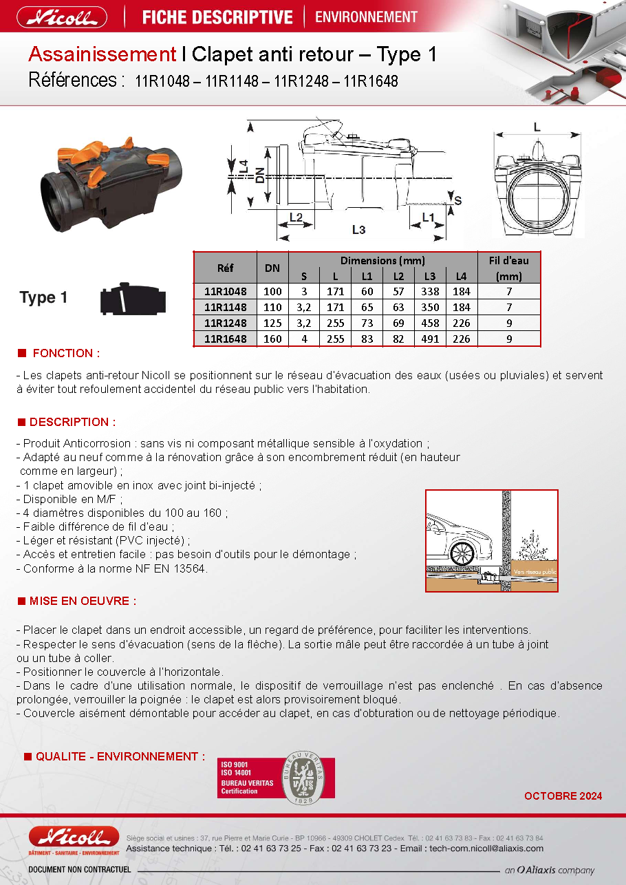 Fiche technique fournisseur