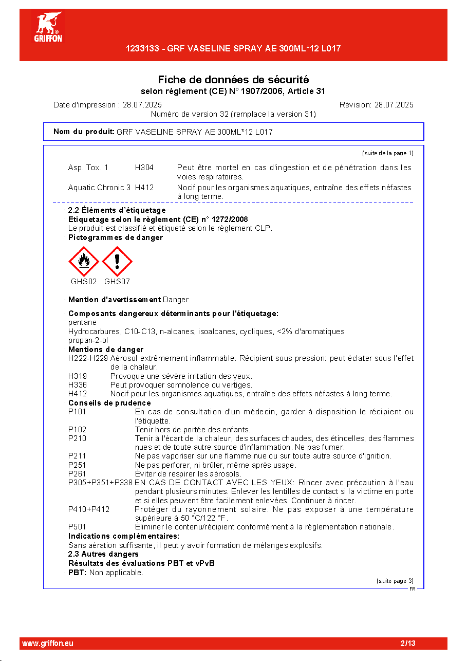 Fiche technique fournisseur