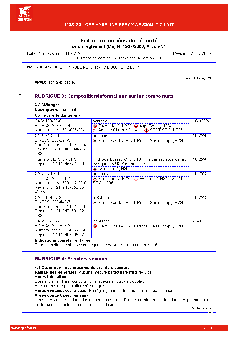 Fiche technique fournisseur