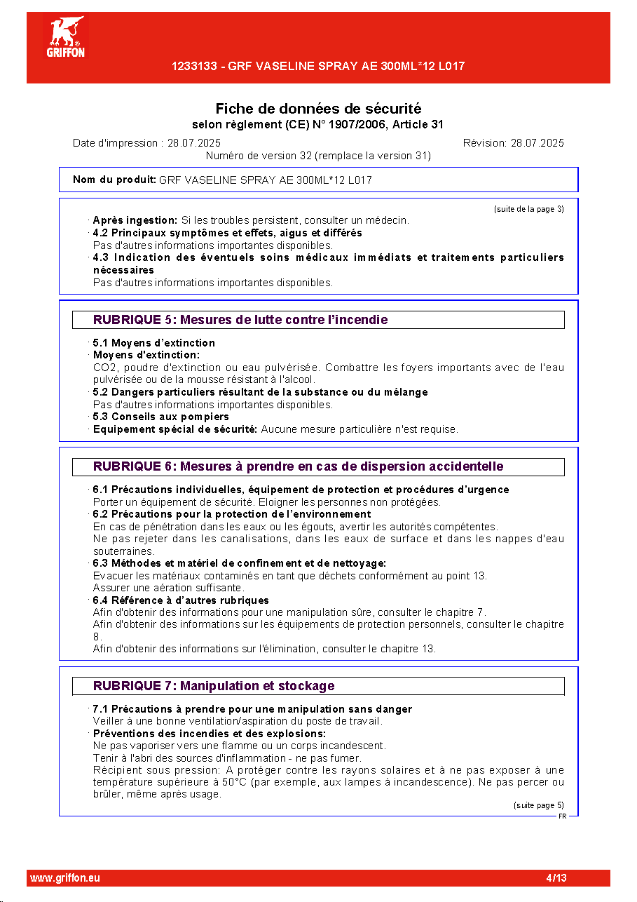 Fiche technique fournisseur