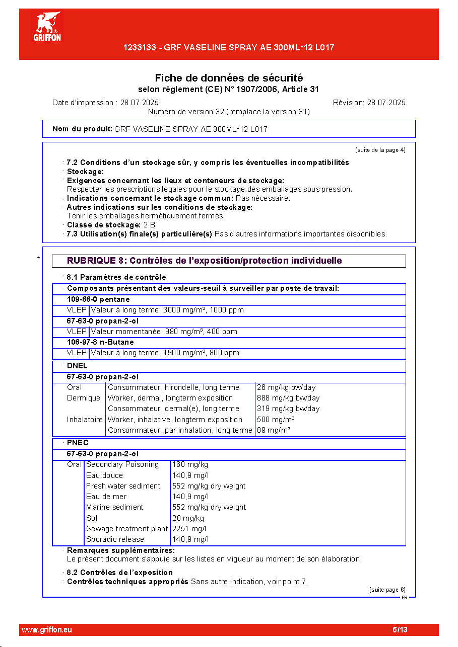 Fiche technique fournisseur