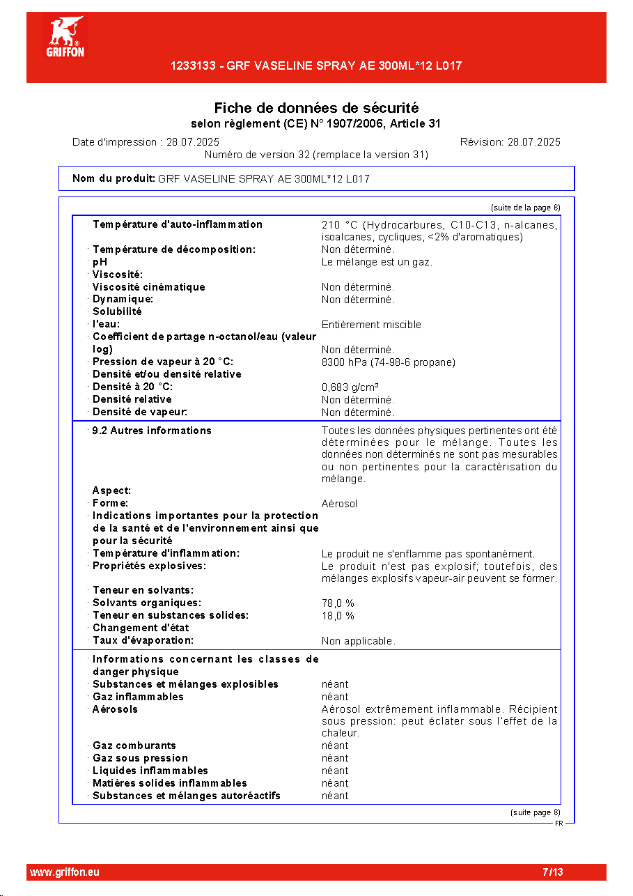 Fiche technique fournisseur