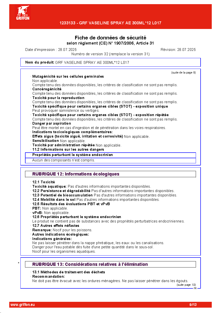 Fiche technique fournisseur
