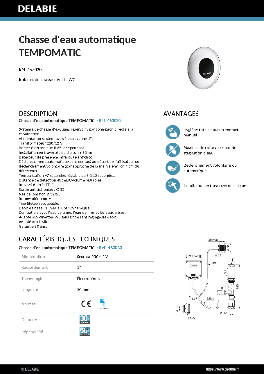 Fiche technique fournisseur