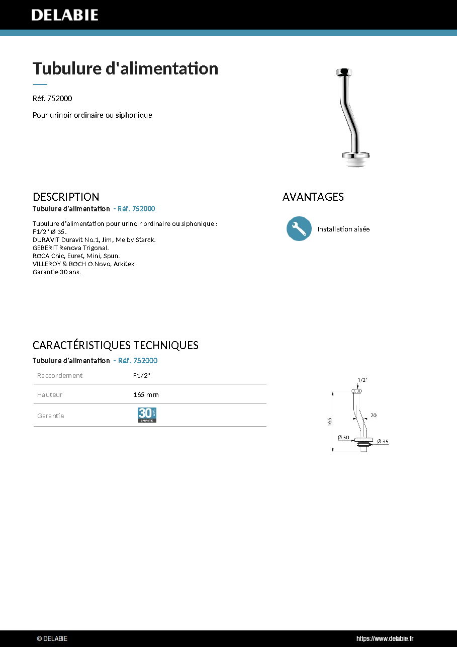 Fiche technique fournisseur