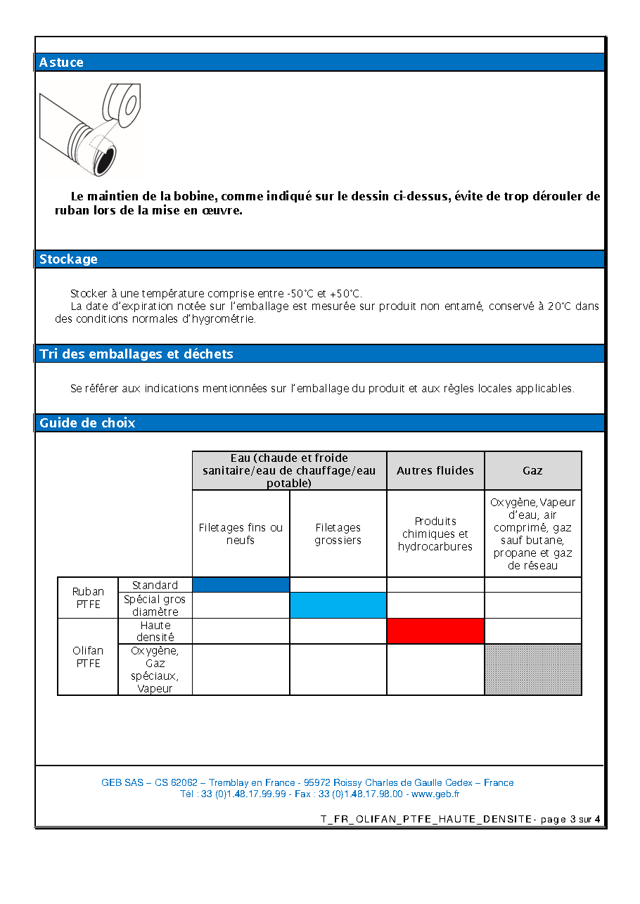 Fiche technique fournisseur