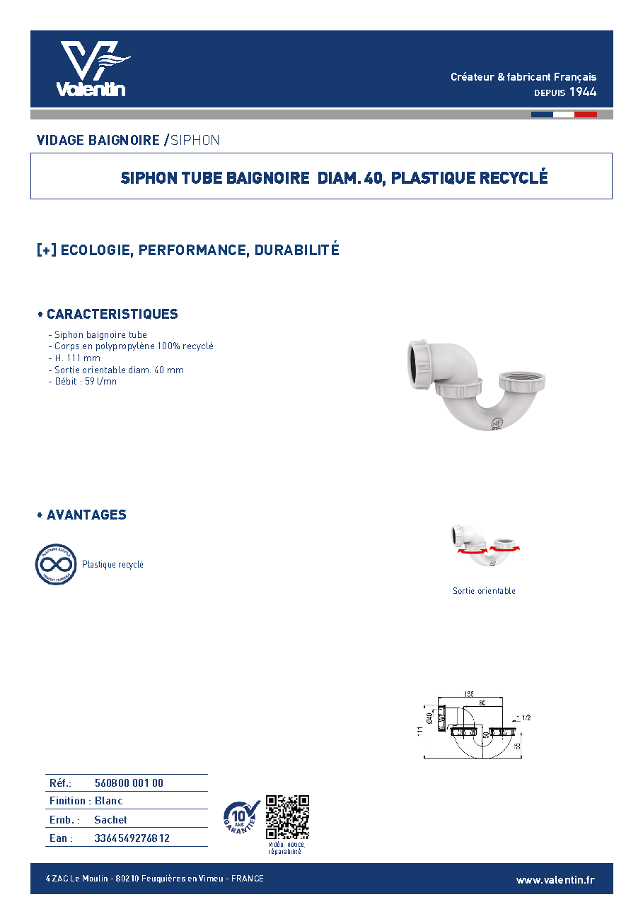 Fiche technique fournisseur