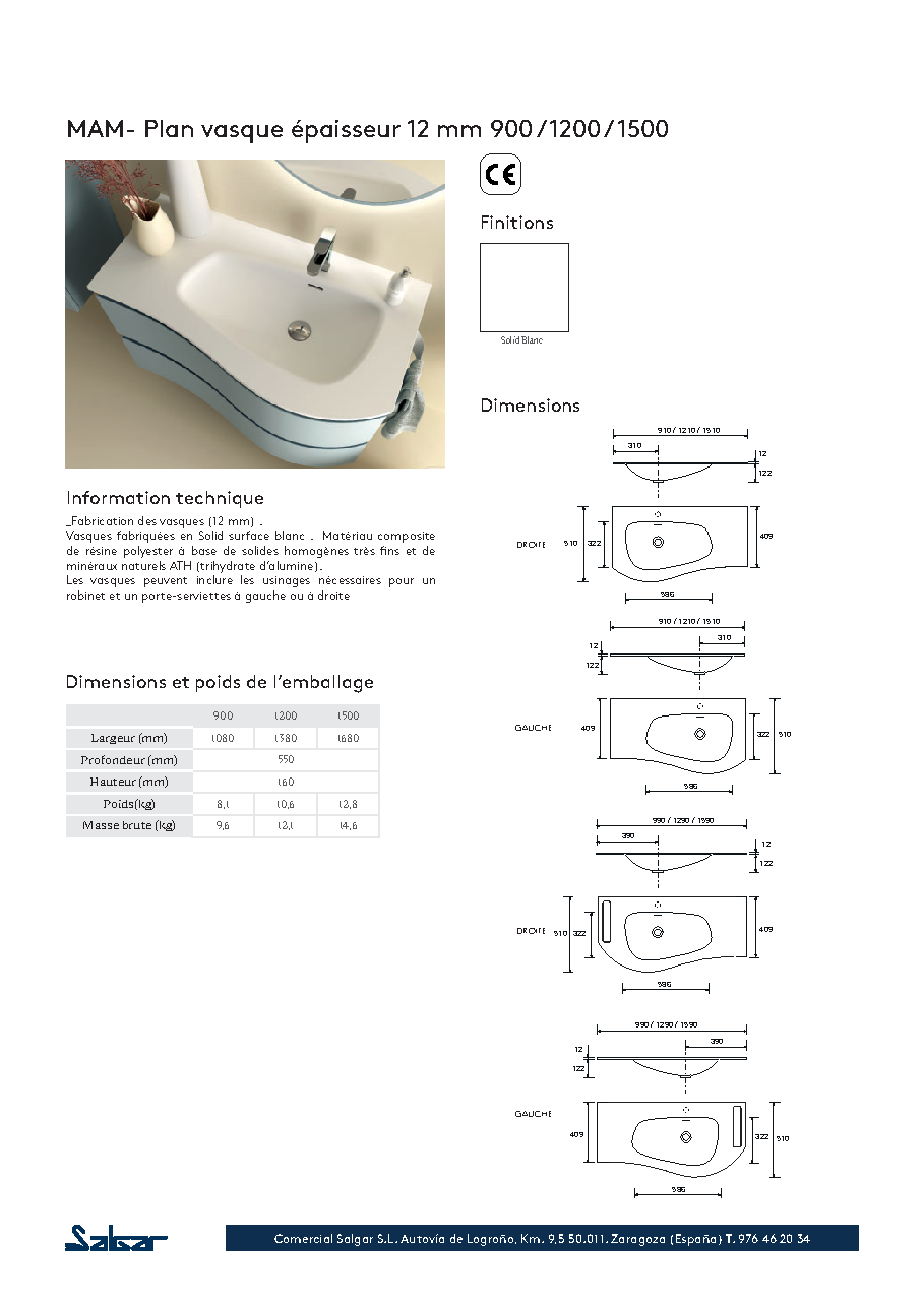 Fiche technique fournisseur