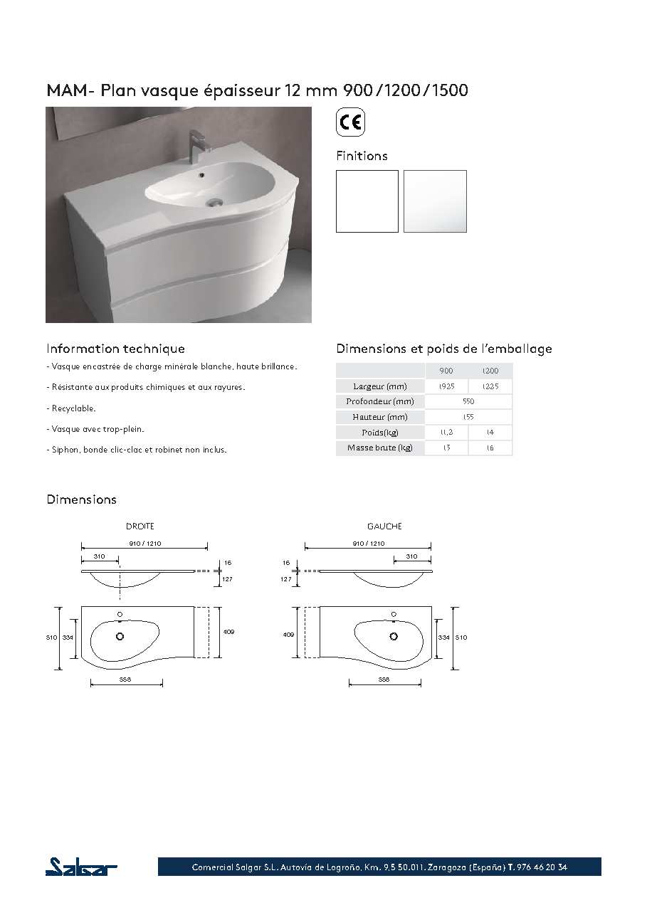 Fiche technique fournisseur