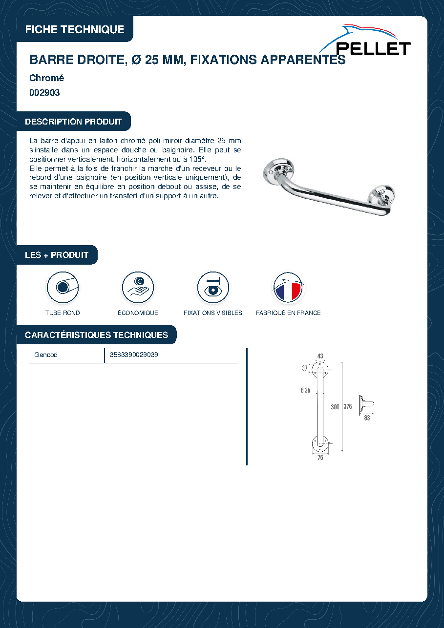 Fiche technique fournisseur