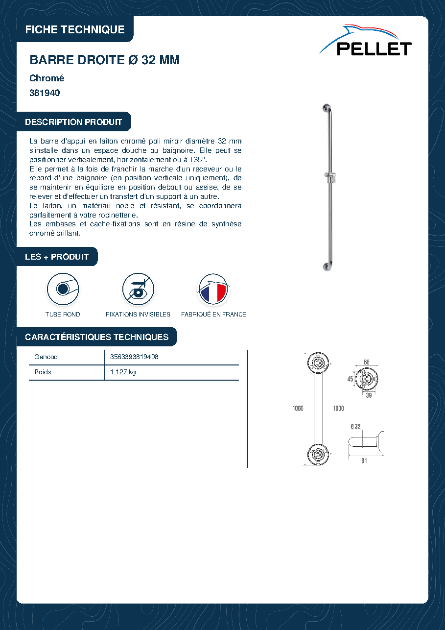 Fiche technique fournisseur