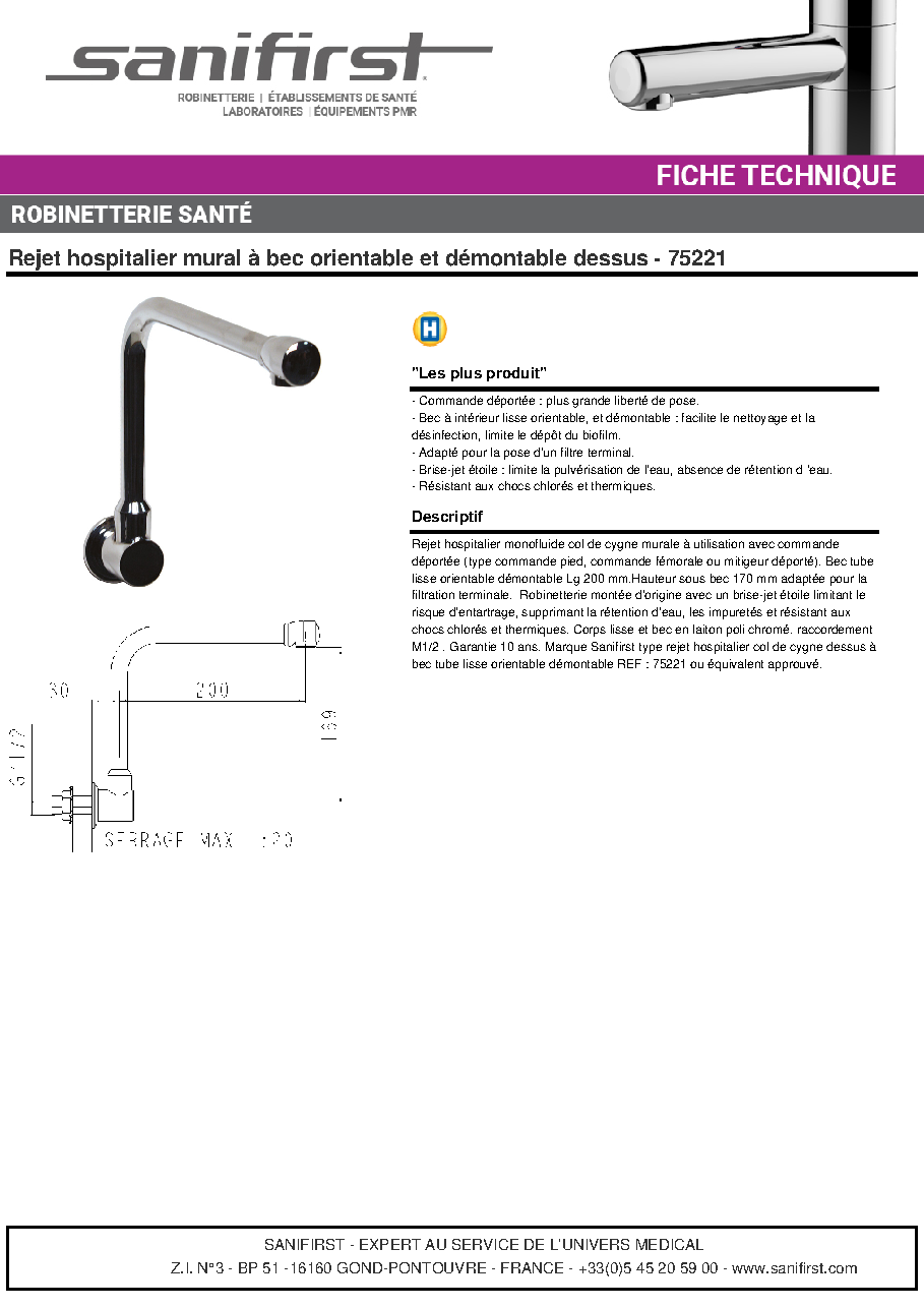 Fiche technique fournisseur