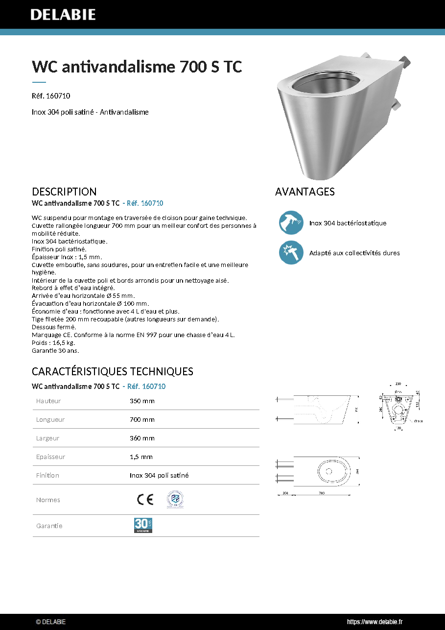 Fiche technique fournisseur