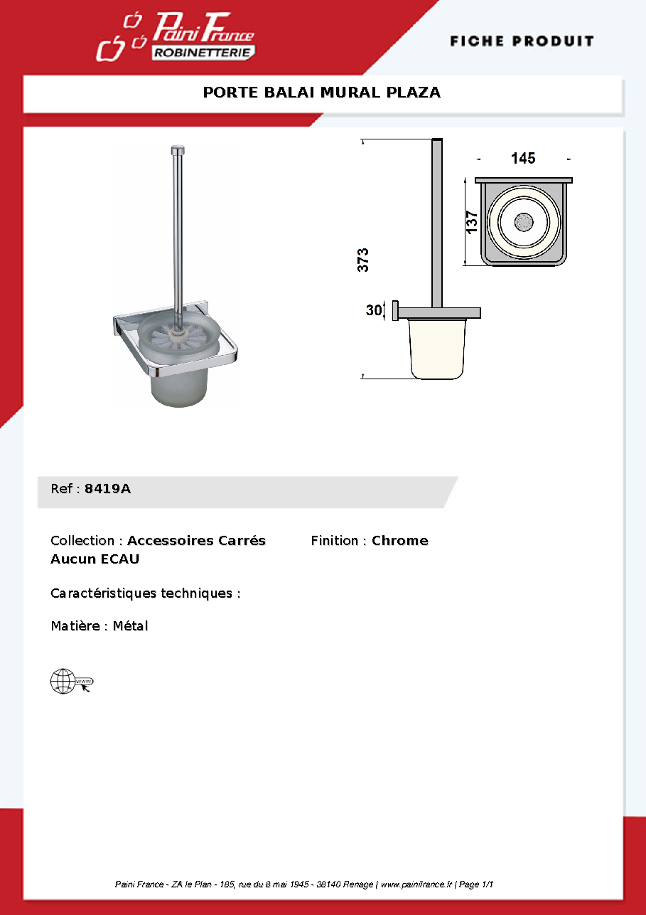 Fiche technique fournisseur