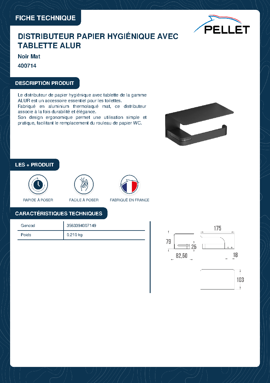 Fiche technique fournisseur