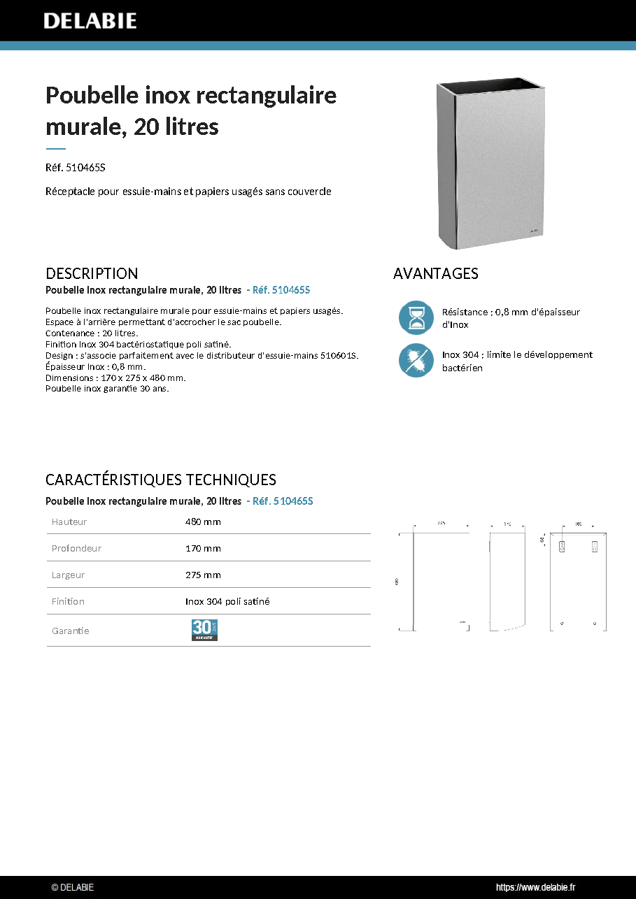 Fiche technique fournisseur