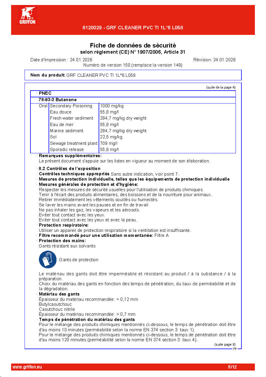 Fiche technique fournisseur