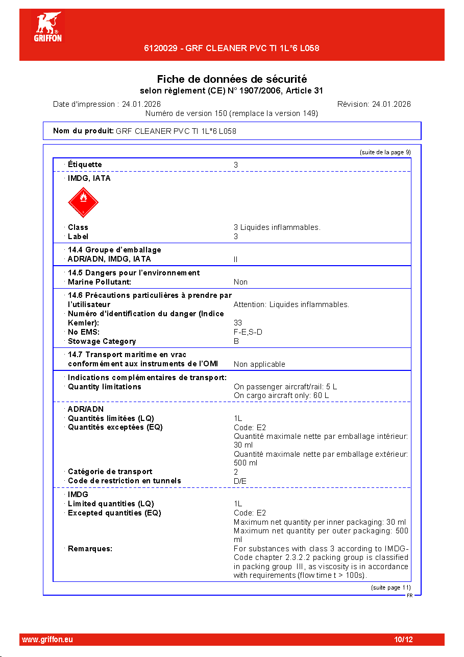 Fiche technique fournisseur