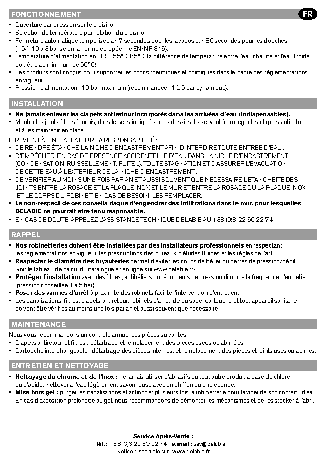 Fiche technique fournisseur