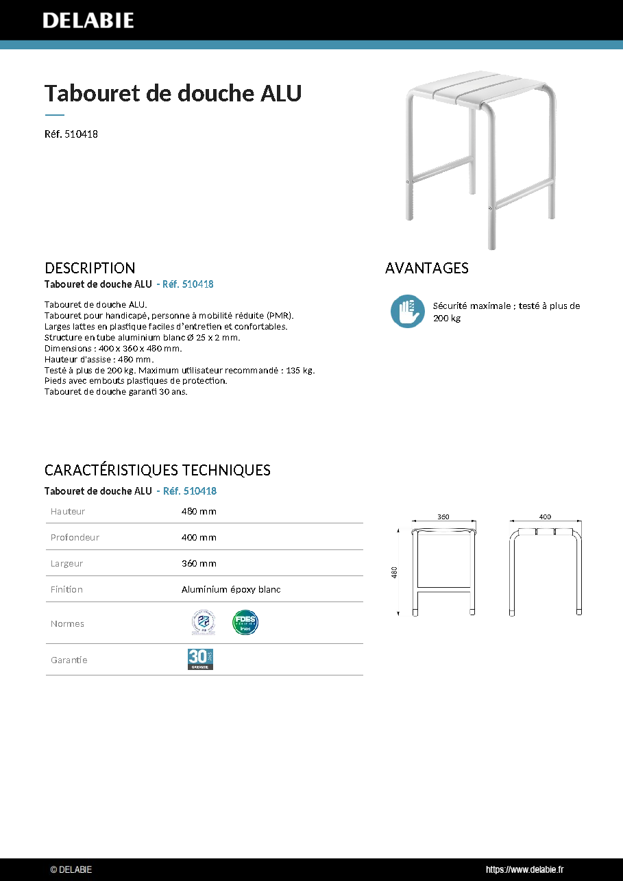 Fiche technique fournisseur