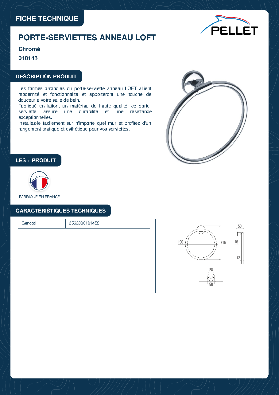 Fiche technique fournisseur