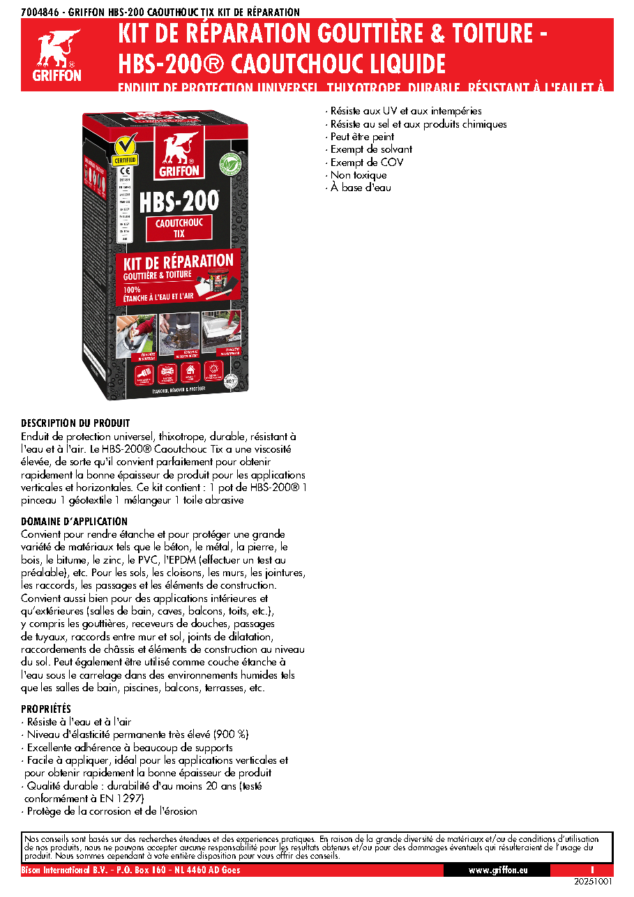 Fiche technique fournisseur