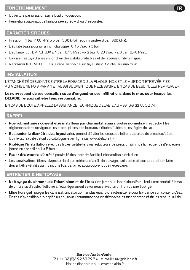 Fiche technique fournisseur