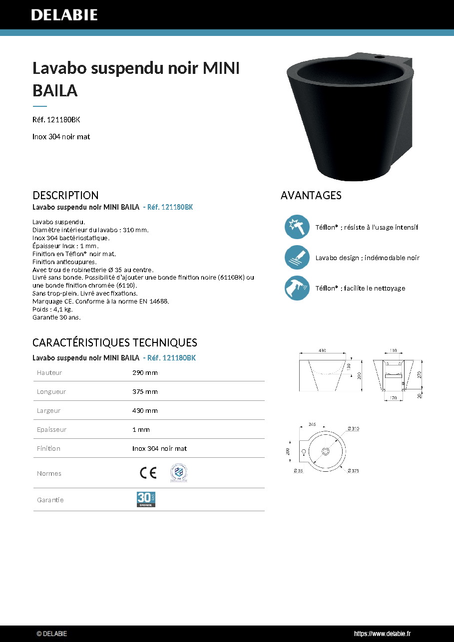 Fiche technique fournisseur