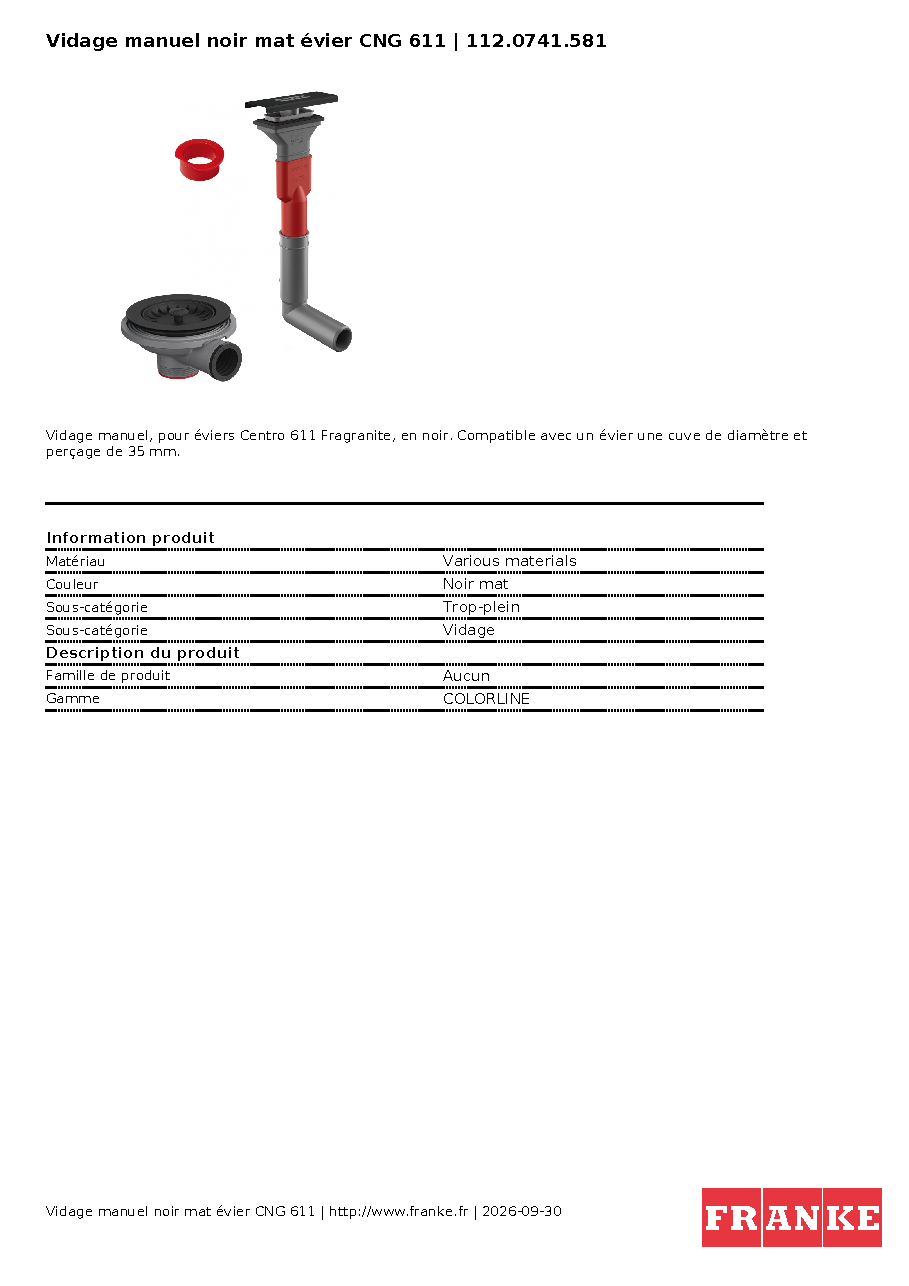 Fiche technique fournisseur