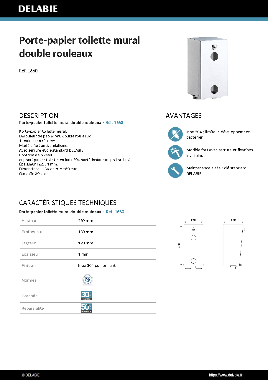 Fiche technique fournisseur