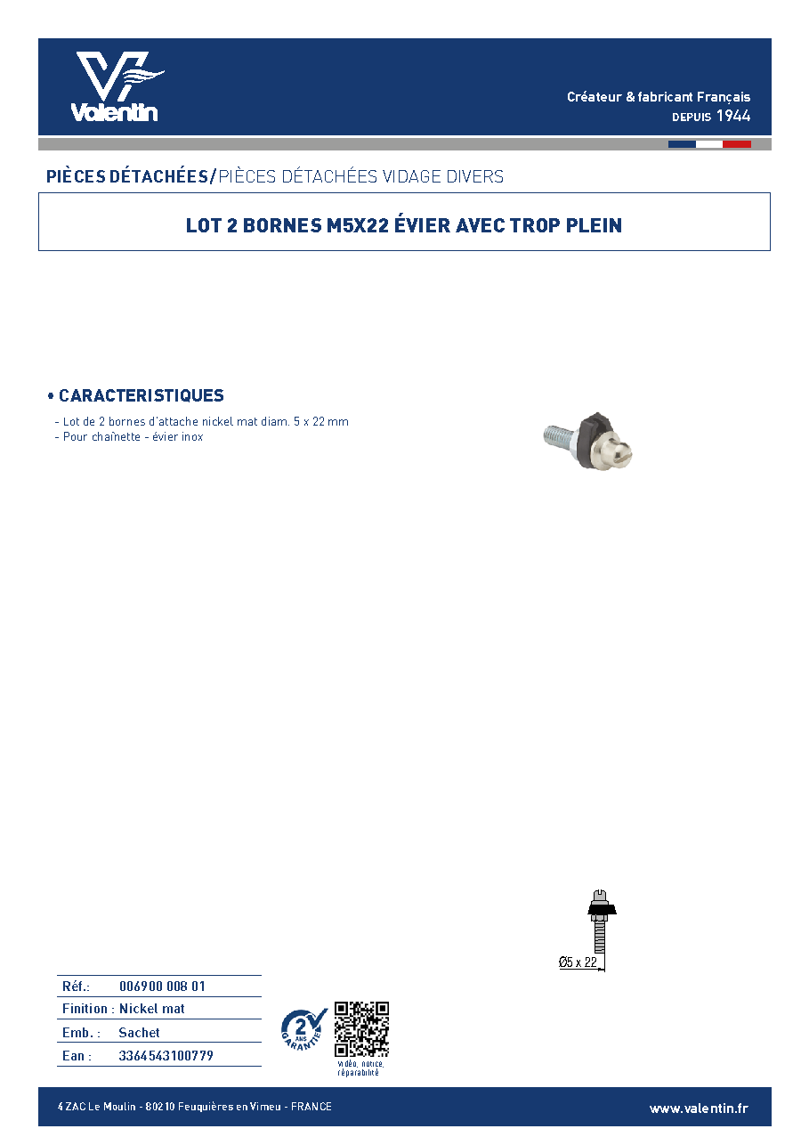 Fiche technique fournisseur