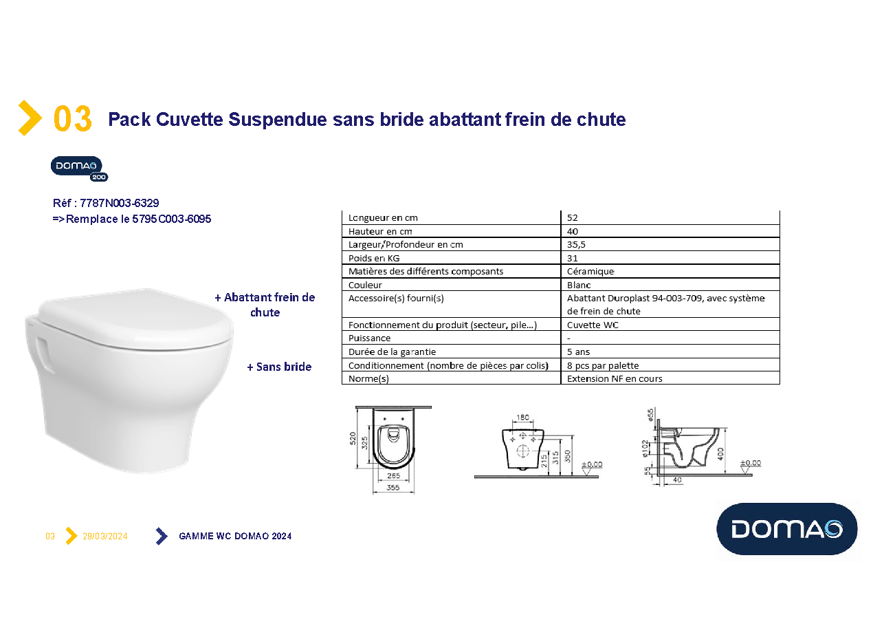 Fiche technique fournisseur