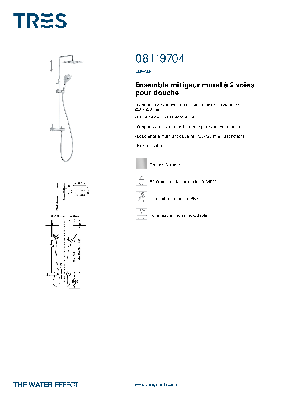 Fiche technique fournisseur