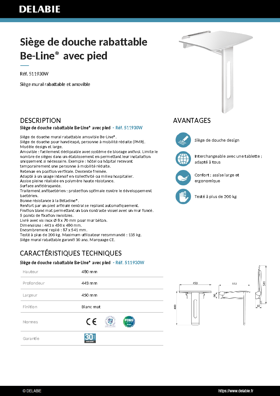 Fiche technique fournisseur