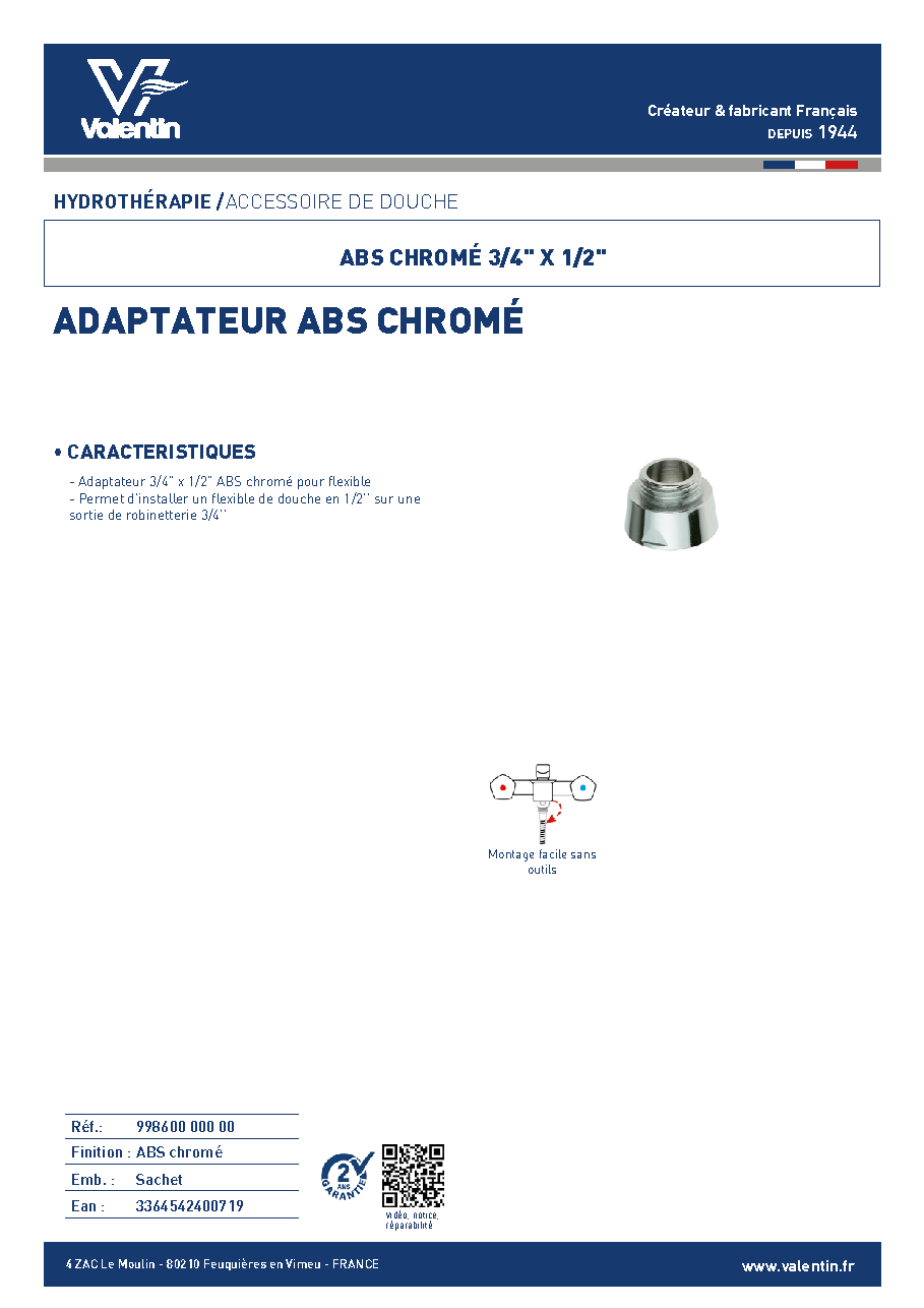 Fiche technique fournisseur
