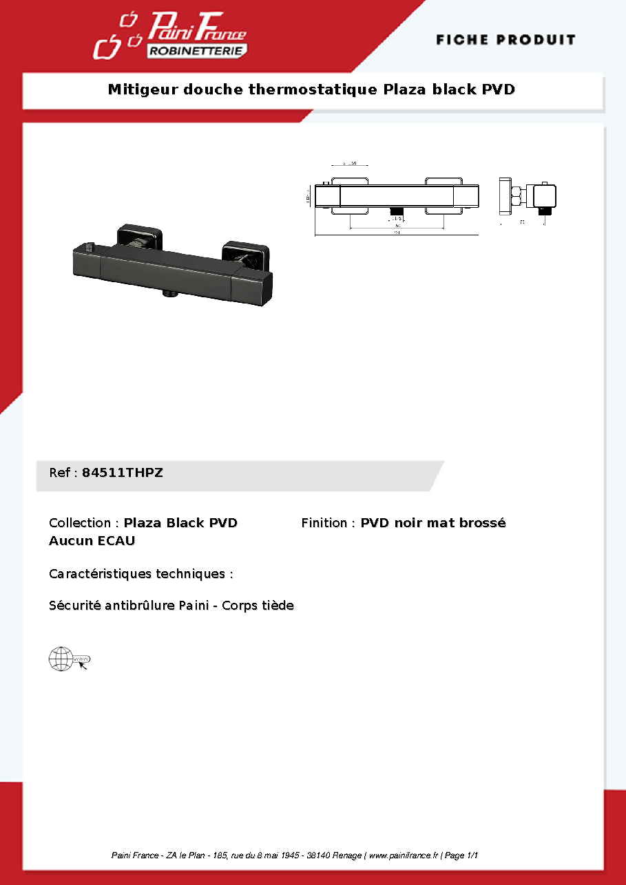 Fiche technique fournisseur