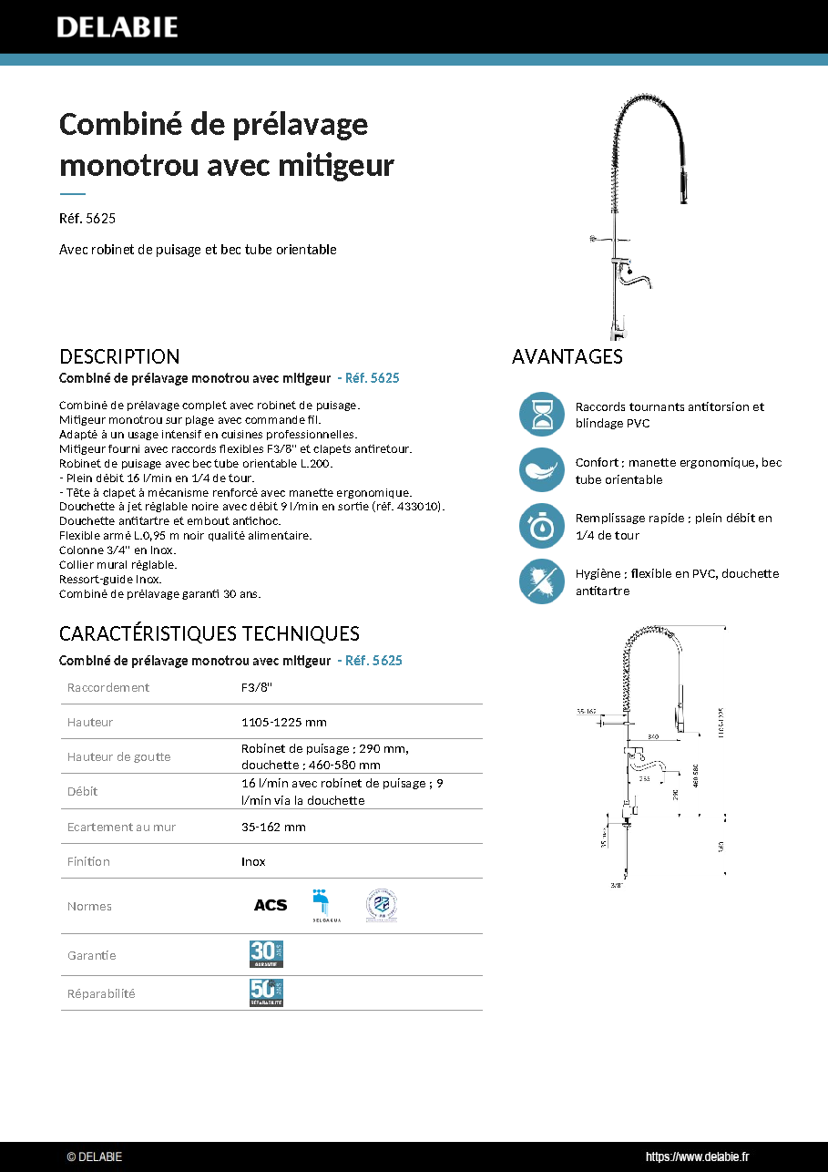 Fiche technique fournisseur