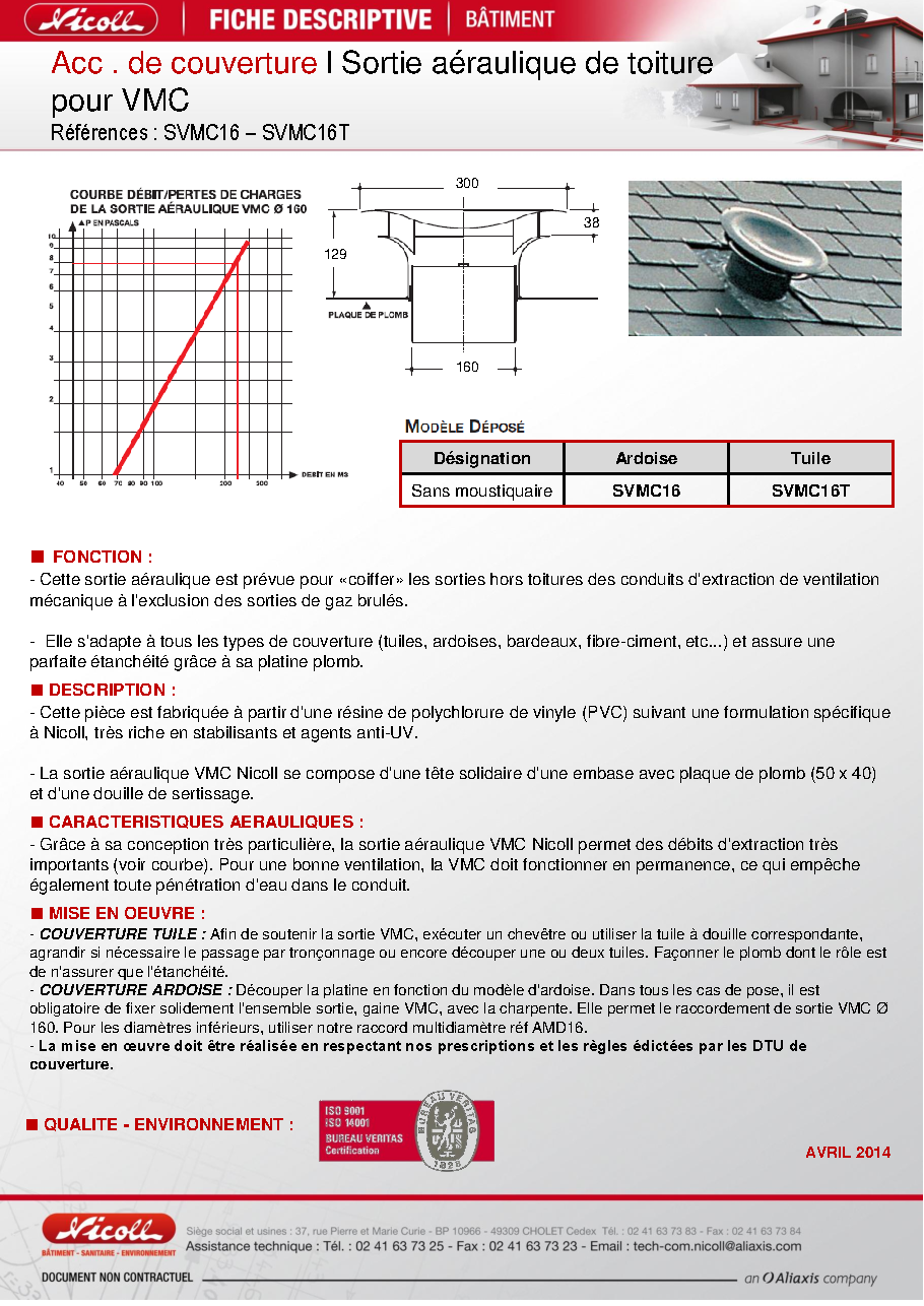 Fiche technique fournisseur