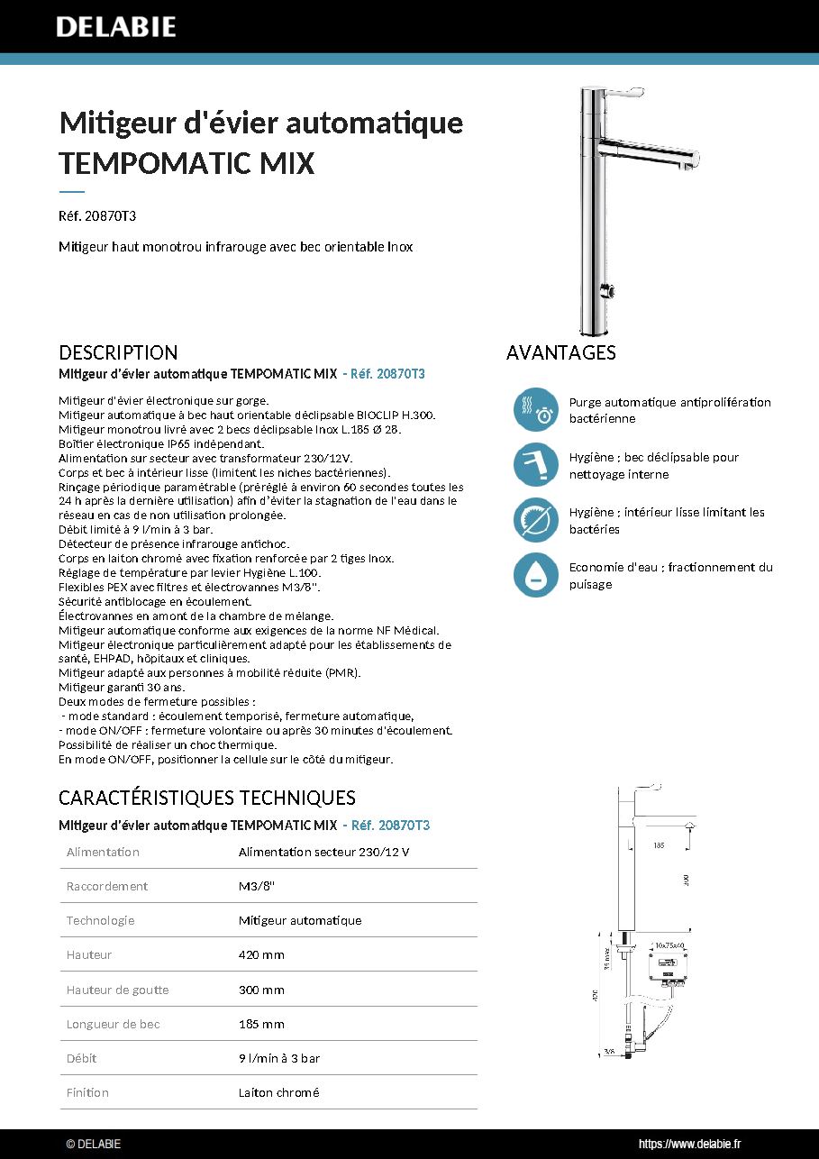 Fiche technique fournisseur